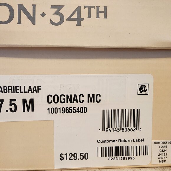 On 34th Womens Gabriellaa Over-The-Kn Cognac Micro 7.5M - A007 - Picture 12 of 13